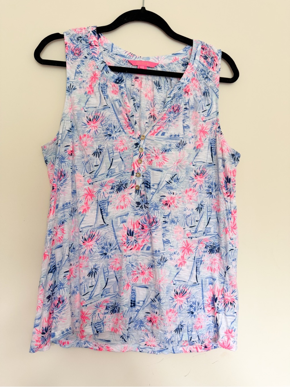 Lilly Pulitzer Essie Tank in the Sea to Shining Sea Patriotic Print